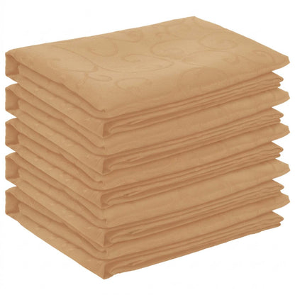 Tafelkleed 5 st Rond Beige Ø 160 cm