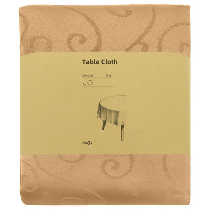 Tafelkleed 5 st Rond Beige Ø 160 cm