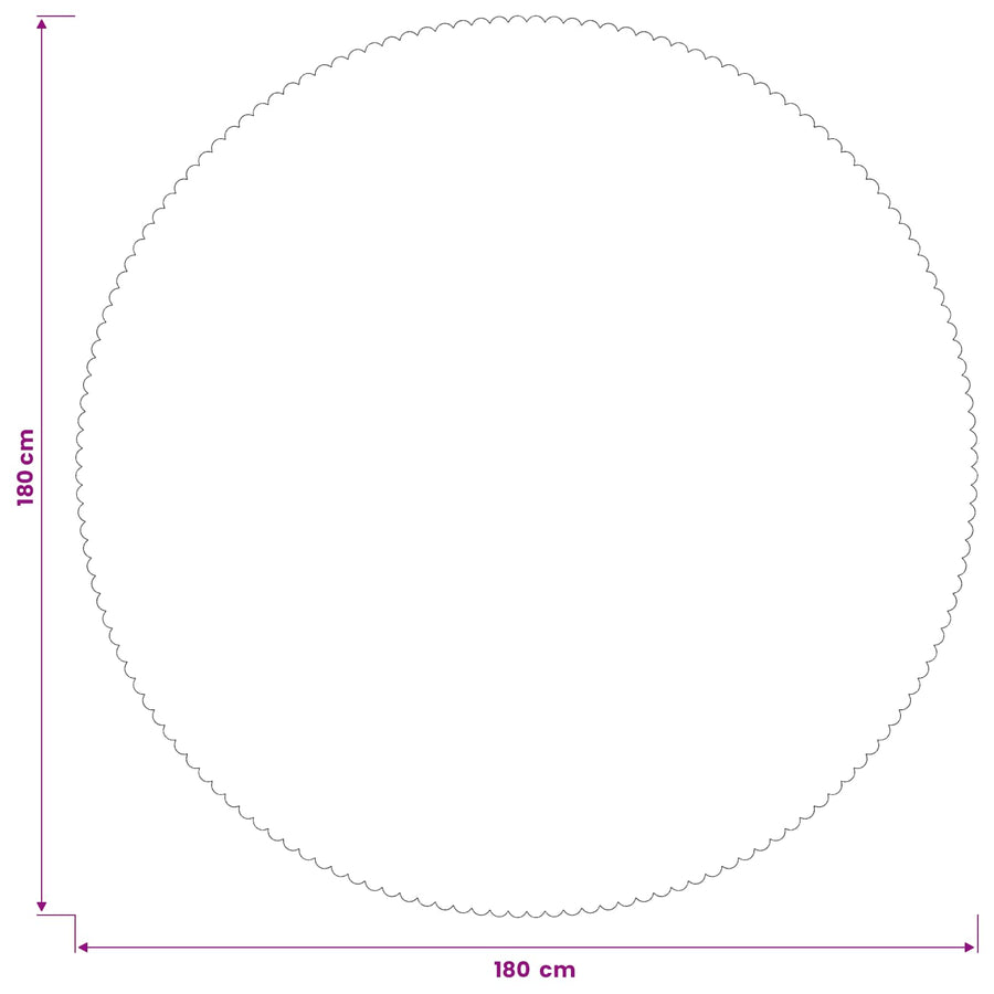 Tafelkleed 5 st Rond Lichtgrijs Ø 180 cm