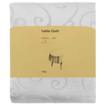 Tafelkleed 5 st Ovaal Wit 130 x 220 cm