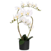 Kunstorchidee 45x15x65 cm wit stof PE PEVA