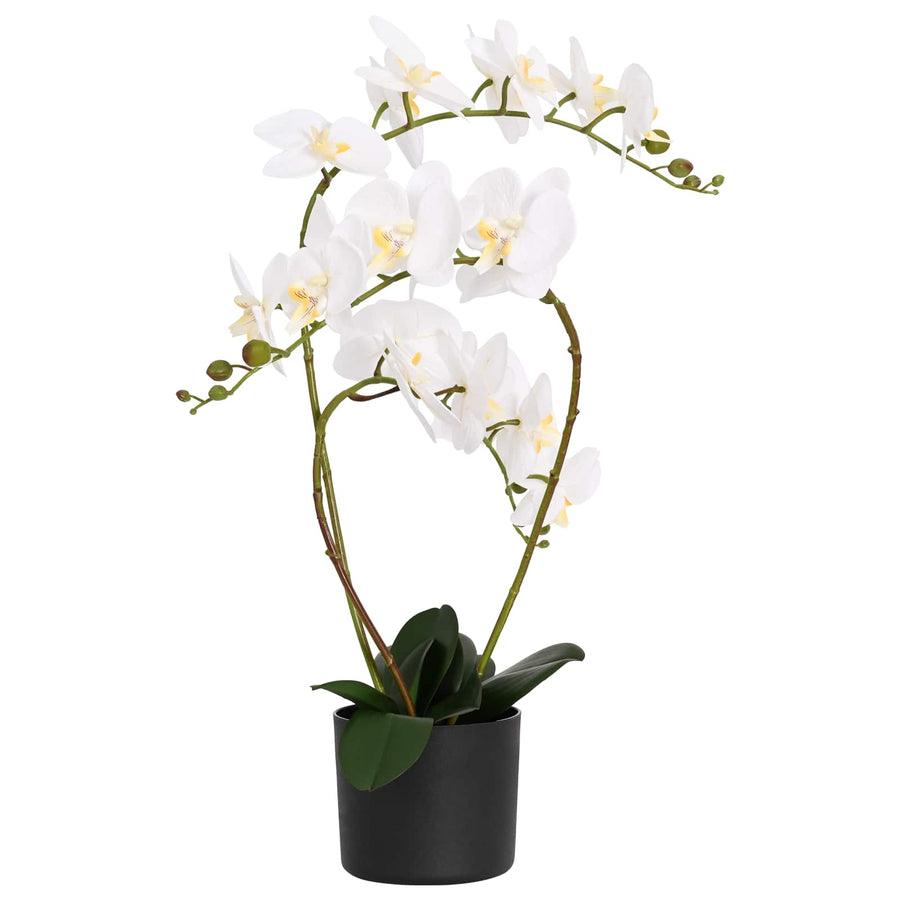 Kunstorchidee met pot Wit 45 x 15 x 65 cm Stof, PE en PEVA