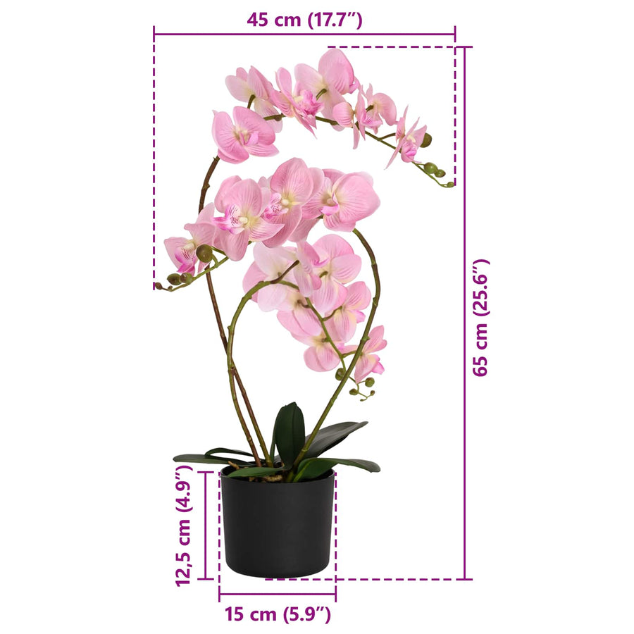 Kunstorchidee met pot Roze 45 x 15 x 65 cm Stof, PE en PEVA