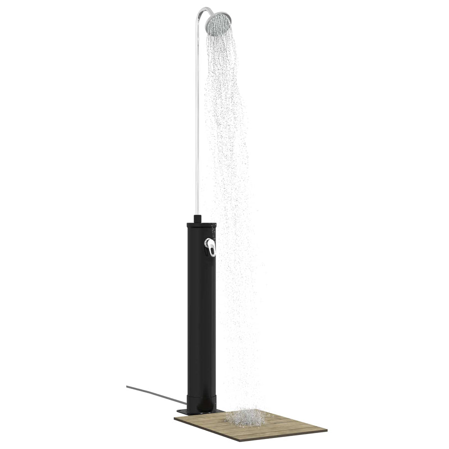 Zonne Douche met Douchekop 20 l PVC, ABS, Zinklegering Zwart