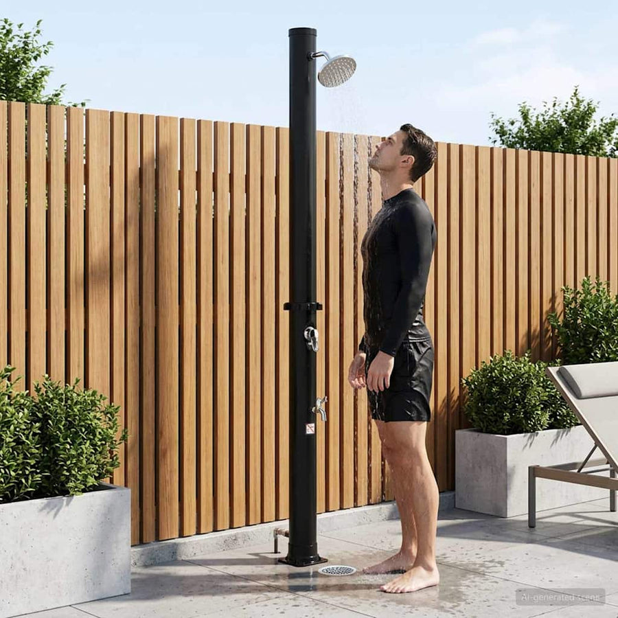 Zonne-douche met douchekop en kraan 20 l PVC, ABS, Zinklegering