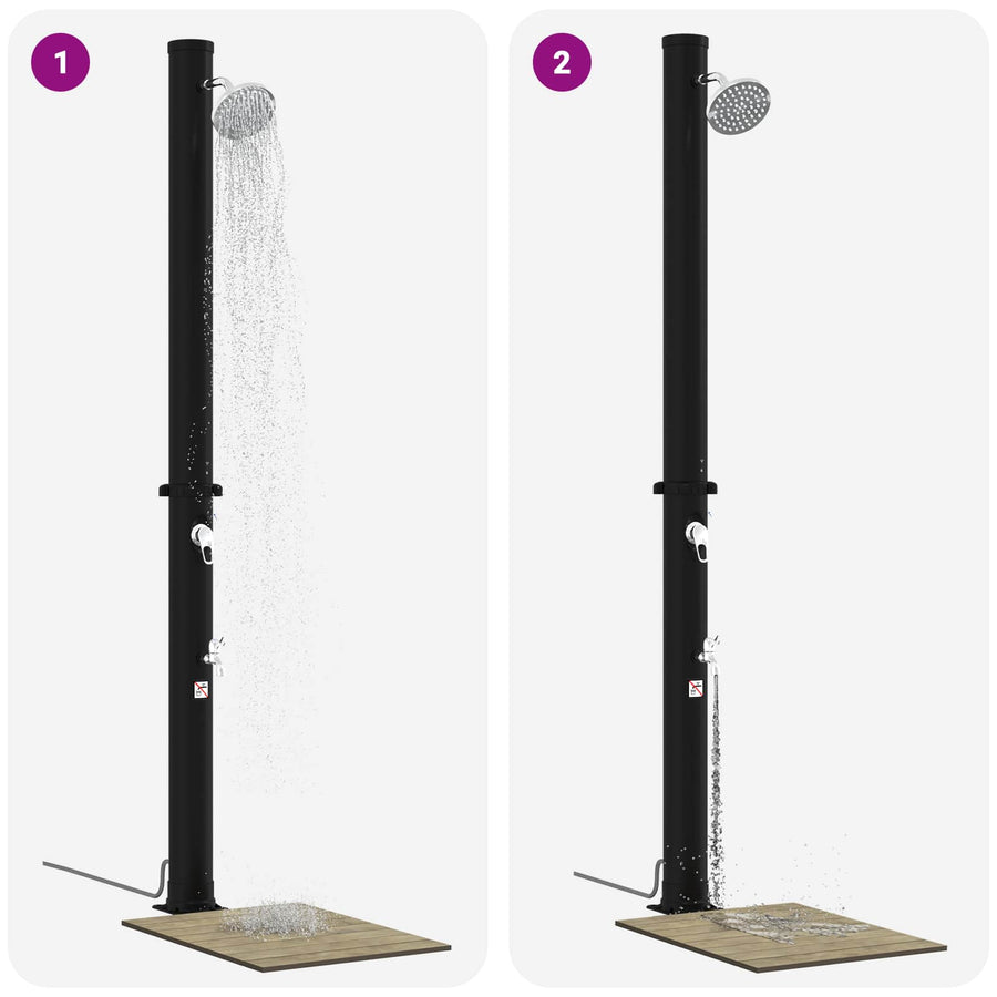 Zonne-douche met douchekop en kraan 20 l PVC, ABS, Zinklegering