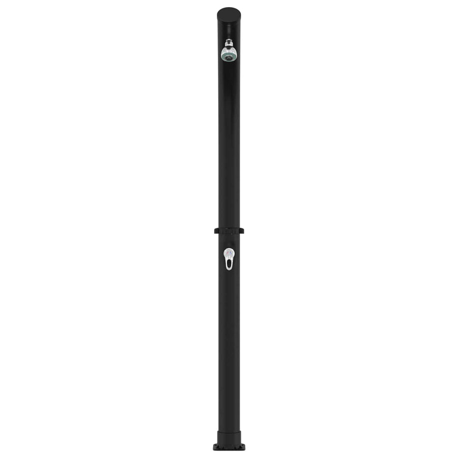 Zonne-douche met douchekop 20 l PVC, ABS, Zinklegering Zwart