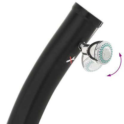 Zonne-douche met douchekop 20 l PVC, ABS, Zinklegering Zwart