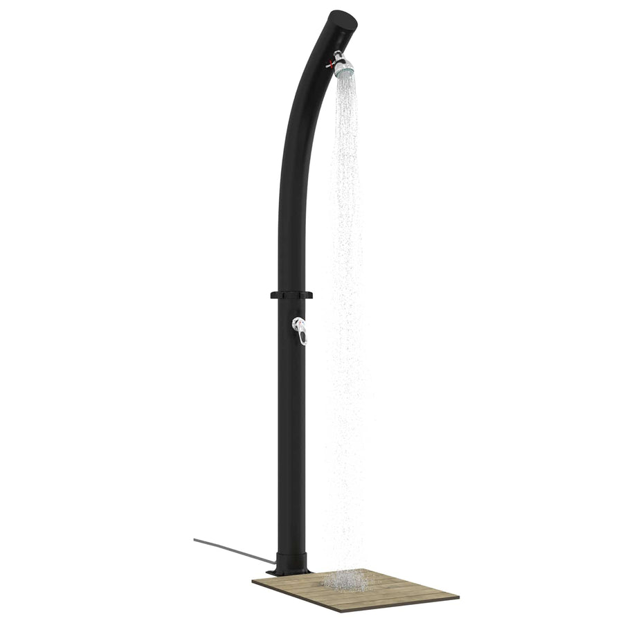 Zonne-douche met douchekop 20 l PVC, ABS, Zinklegering Zwart