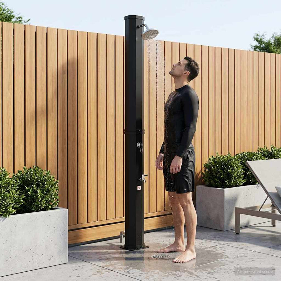Zonne-douche met douchekop en kraan PVC, ABS, Zinklegering