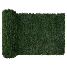 Kunstmatige omheining Donkergroen 1 x 4 m PVC en staal