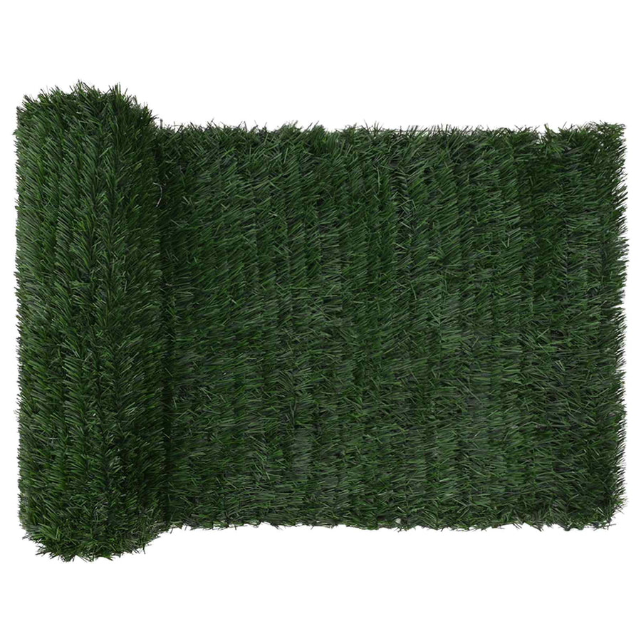 Kunstmatige omheining Donkergroen 1 x 4 m PVC en staal