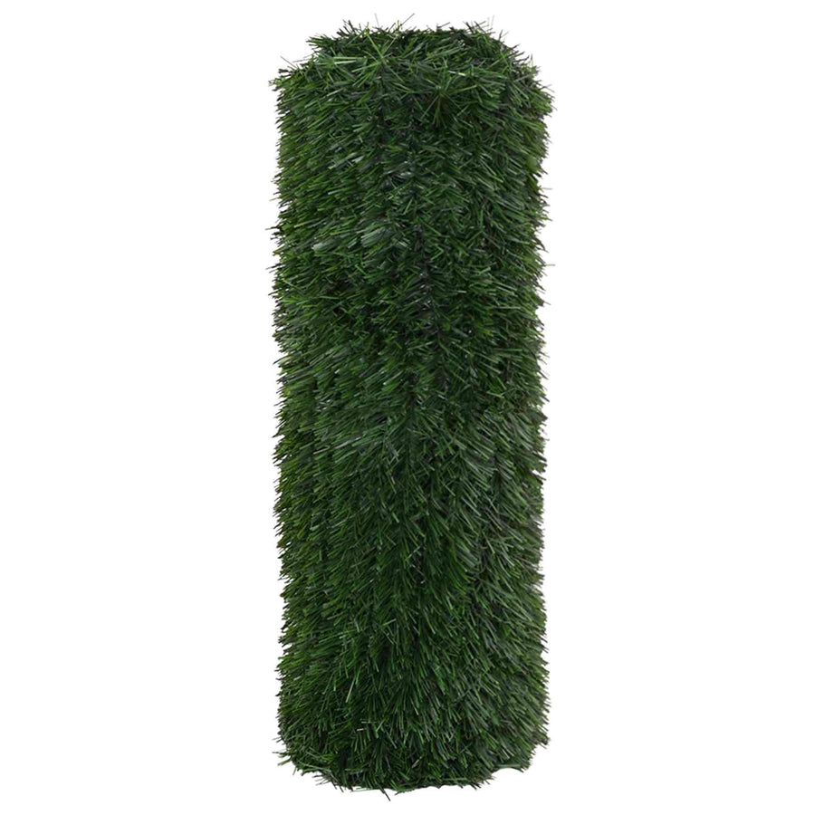 Kunstmatige omheining Donkergroen 1 x 4 m PVC en staal