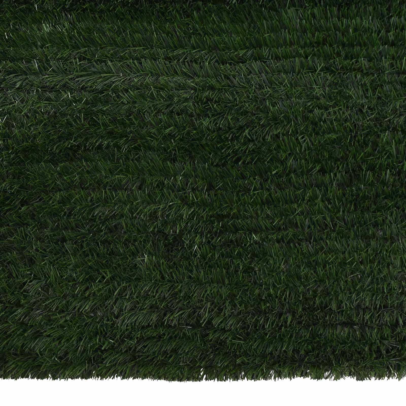 Kunstmatige omheining Donkergroen 1 x 6 m PVC en staal