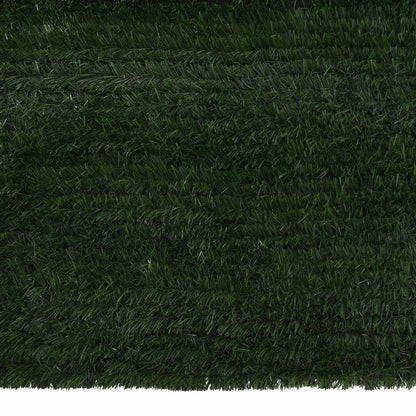 Kunstmatige omheining Donkergroen 1 x 6 m PVC en staal