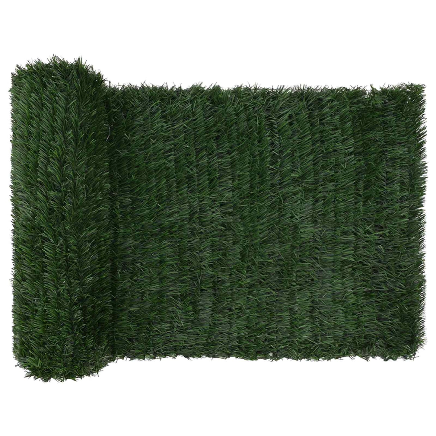 Kunstmatige omheining Donkergroen 1 x 6 m PVC en staal