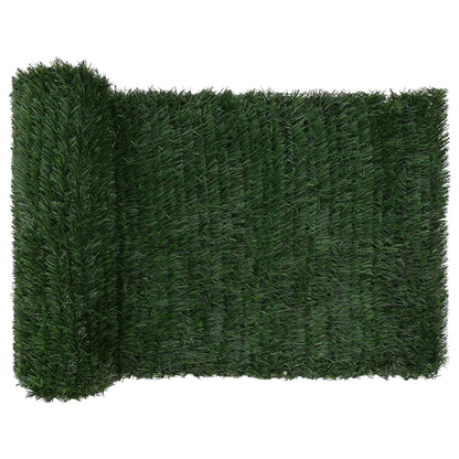 Kunstmatige omheining Donkergroen 1 x 6 m PVC en staal