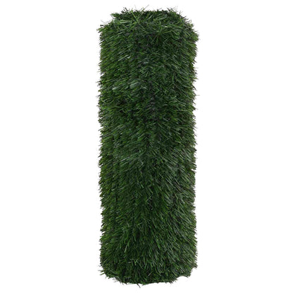 Kunstmatige omheining Donkergroen 1 x 6 m PVC en staal