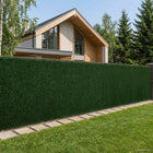 Artificial Fence Dark Green 1.5 x 5 m PVC and Steel