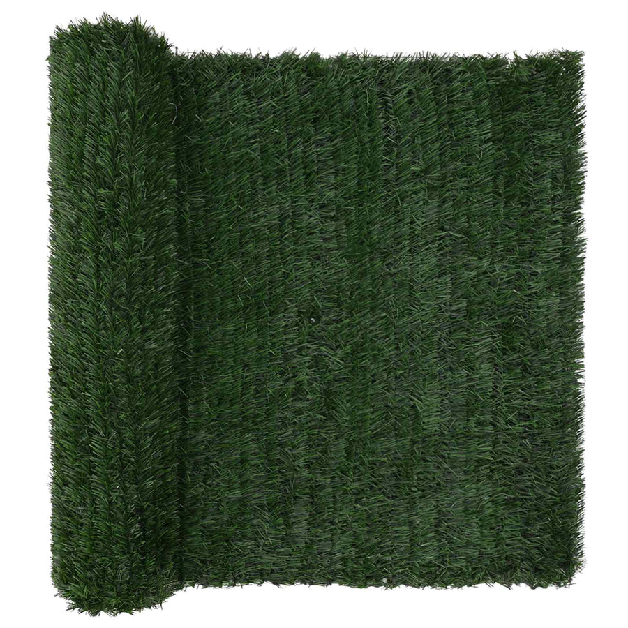 Kunstmatige omheining Donkergroen 1,5 x 5 m PVC en staal