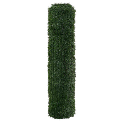 Kunstmatige omheining Donkergroen 1,5 x 5 m PVC en staal