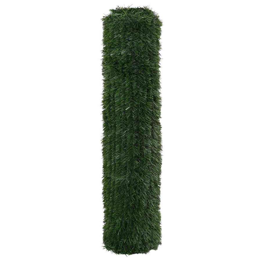 Kunstmatige omheining Donkergroen 1,5 x 5 m PVC en staal