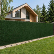 Kunstmatige omheining 1,5 x 6 m donkergroen PVC staal