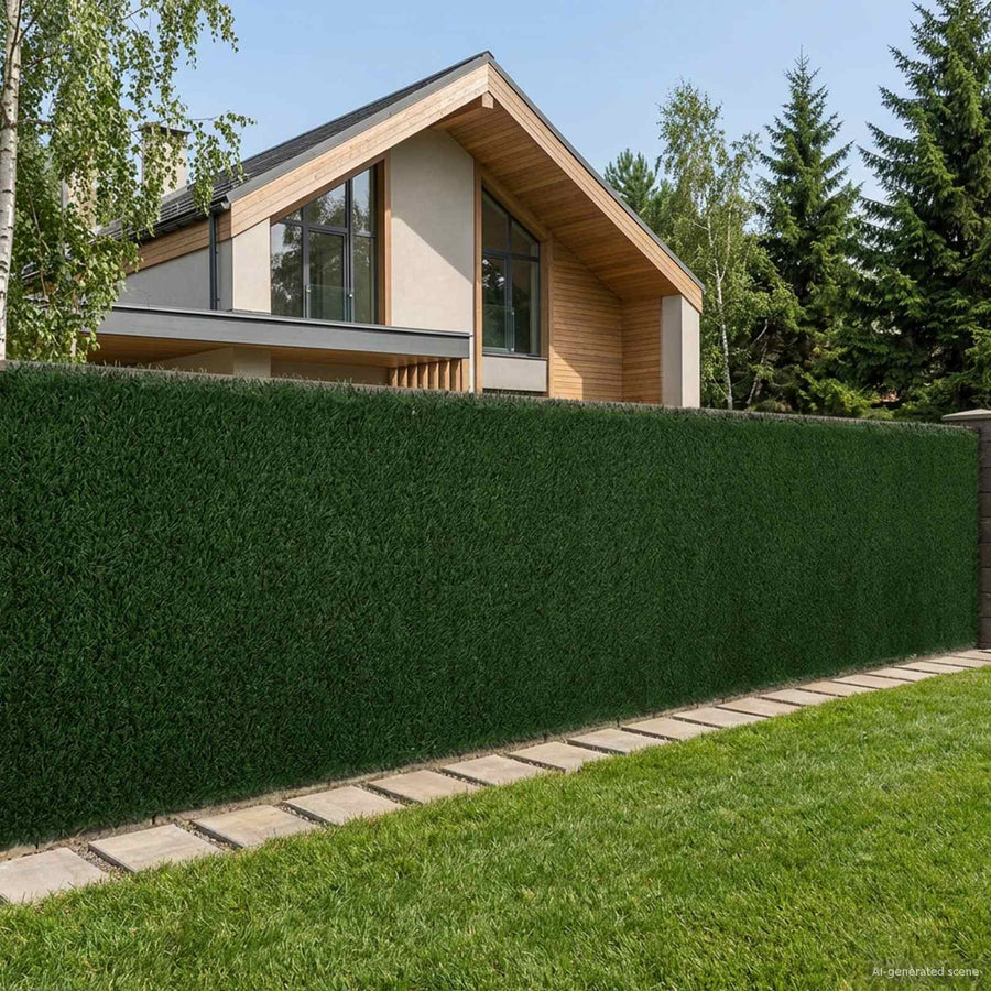 Kunstmatige omheining Donkergroen 1,5 x 6 m PVC en staal