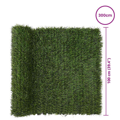 Kunstmatige omheining Lichtgroen 1 x 3 m PVC en staal