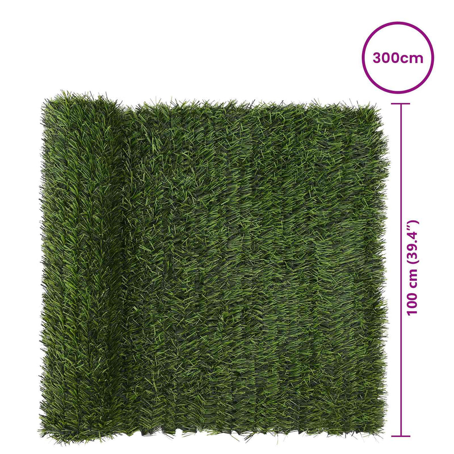 Kunstmatige omheining Lichtgroen 1 x 3 m PVC en staal