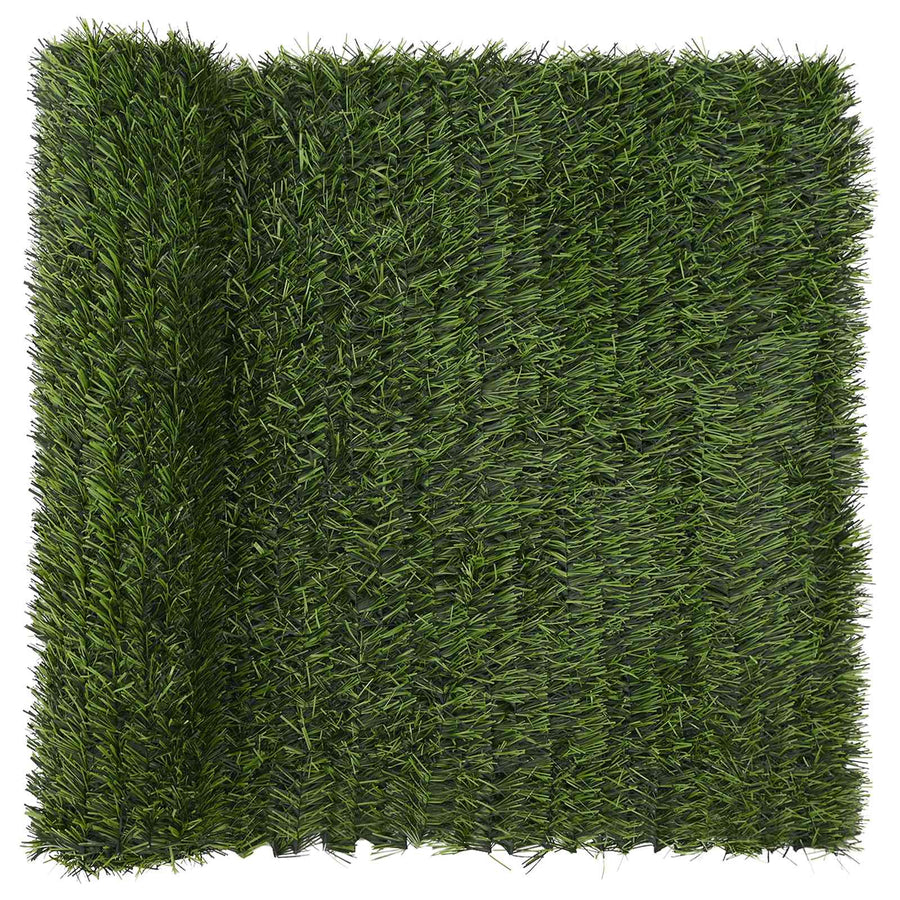 Kunstmatige omheining Lichtgroen 1 x 5 m PVC en staal