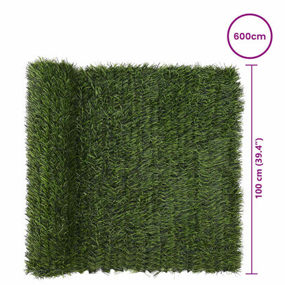Kunstmatige omheining Lichtgroen 1 x 6 m PVC en staal