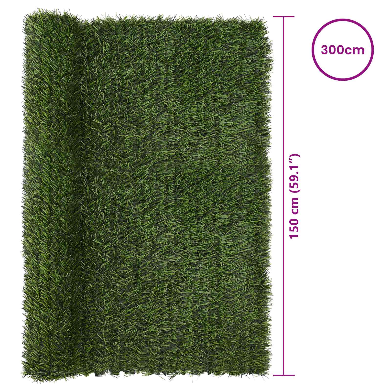 Kunstmatige omheining Lichtgroen 1,5 x 3 m PVC en staal