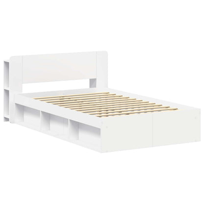 Bedframe met opslag Wit 120 x 190 cm Bewerkt hout