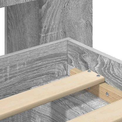 Bedframe met opslag Grijs Sonoma 140 x 200 cm Bewerkt hout