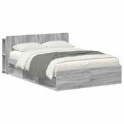 Bedframe 150x200 cm grijs Sonoma bewerkt hout