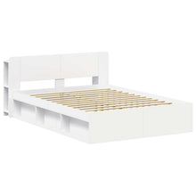 Bedframe met opslag Wit 160 x 200 cm Bewerkt hout