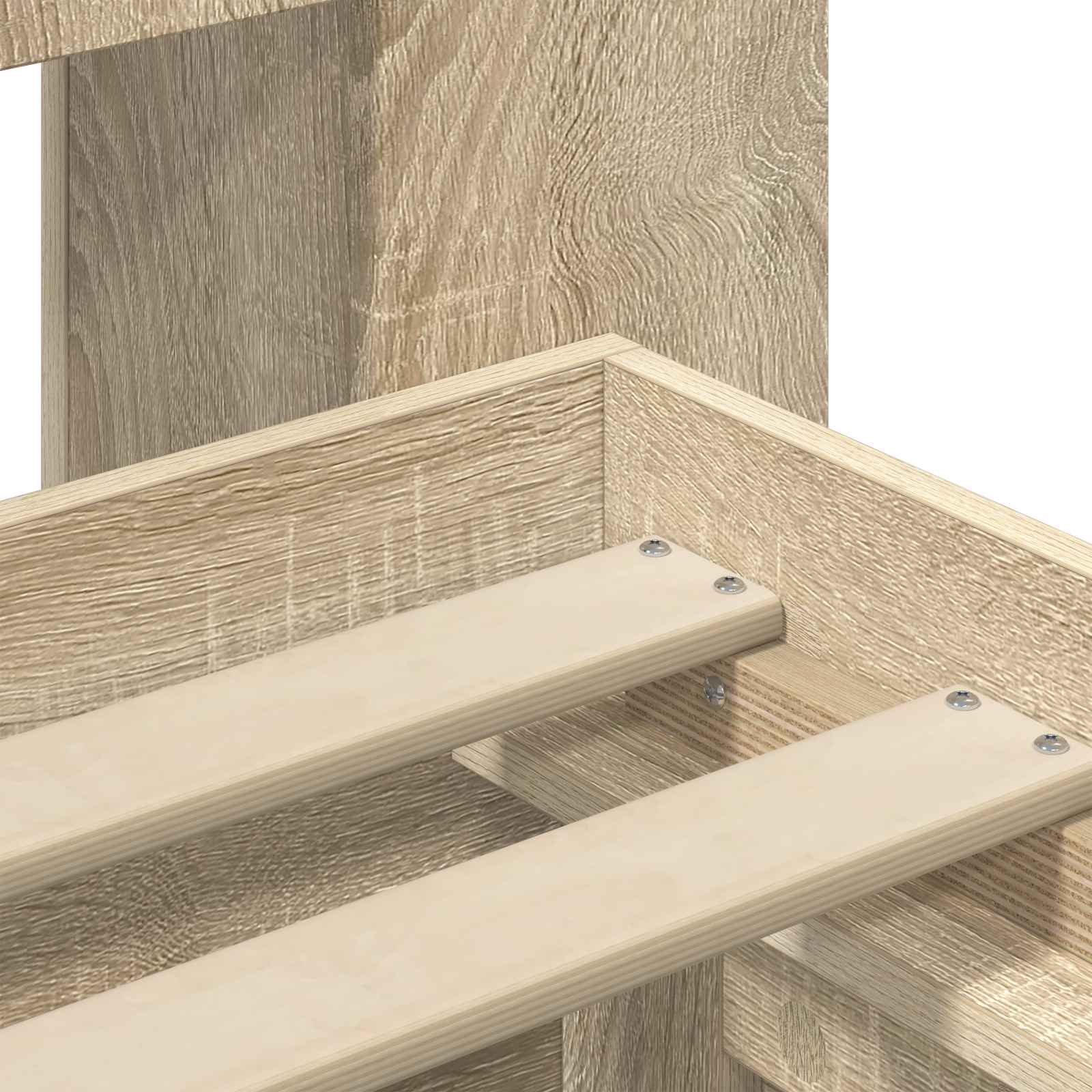 Bedframe met opslag Sonoma Eiken 75 x 190 cm Bewerkt hout