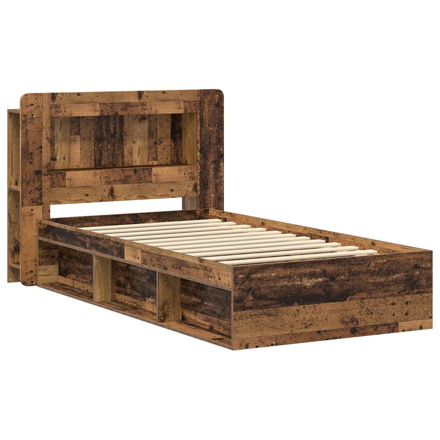 Bedframe met opslag Oud hout 80 x 200 cm Bewerkt hout