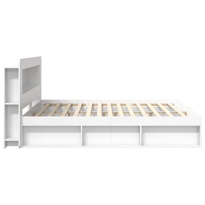 Bedframe met opslag Wit 180 x 200 cm Bewerkt hout