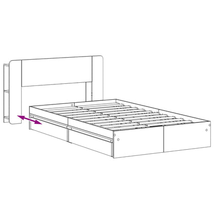 Bedframe met opslag Bewerkt hout