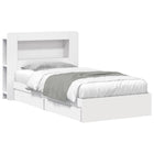 Bedframe met lade 80x200 cm wit bewerkt hout