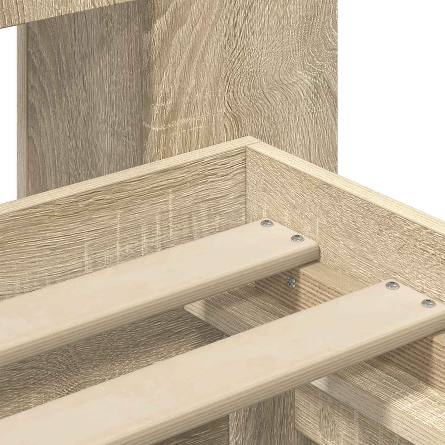 Bedframe met opslag Sonoma Eiken 90 x 200 cm Bewerkt hout