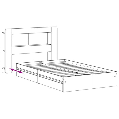 Bedframe met opslag Bewerkt hout