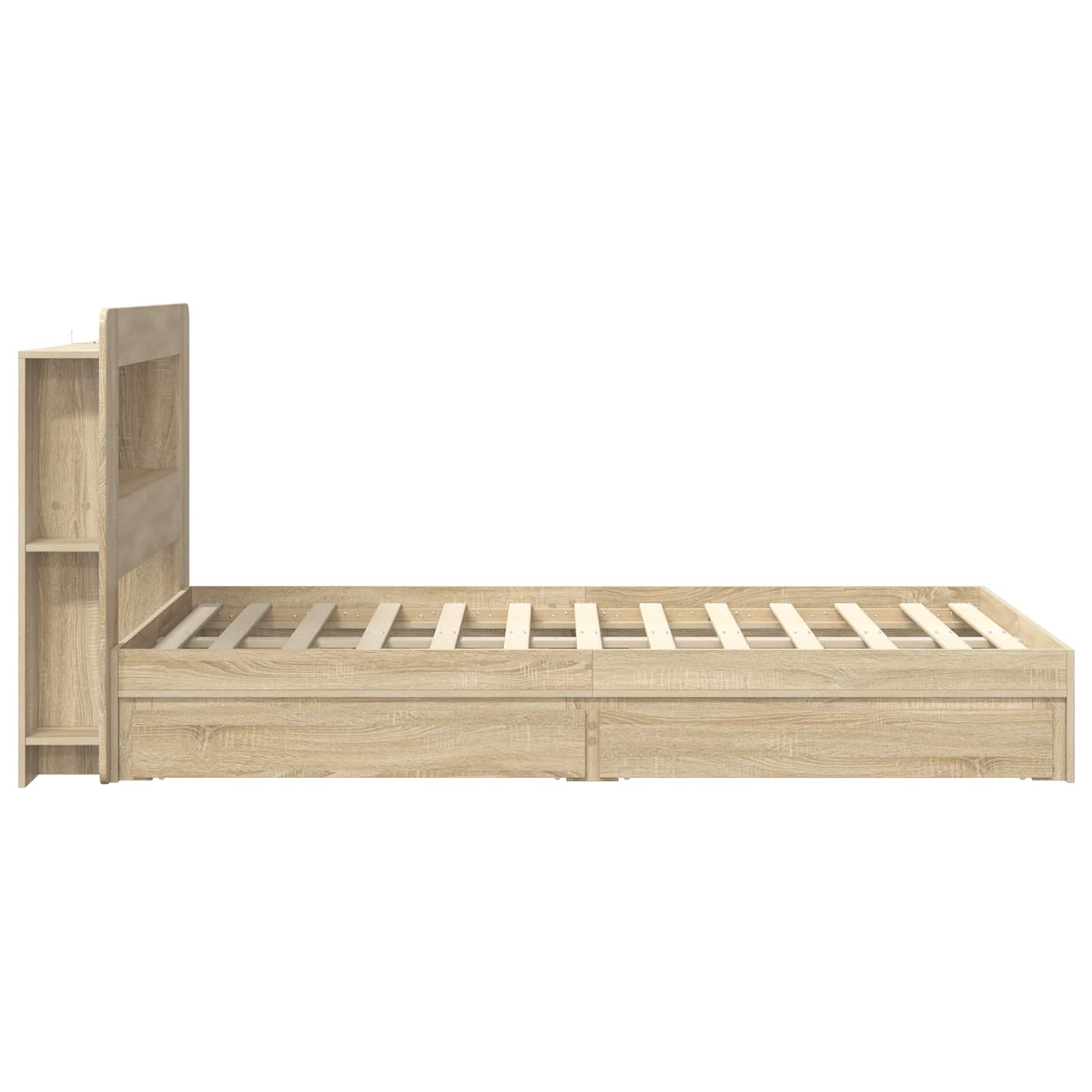 Bedframe met opslag Bewerkt hout