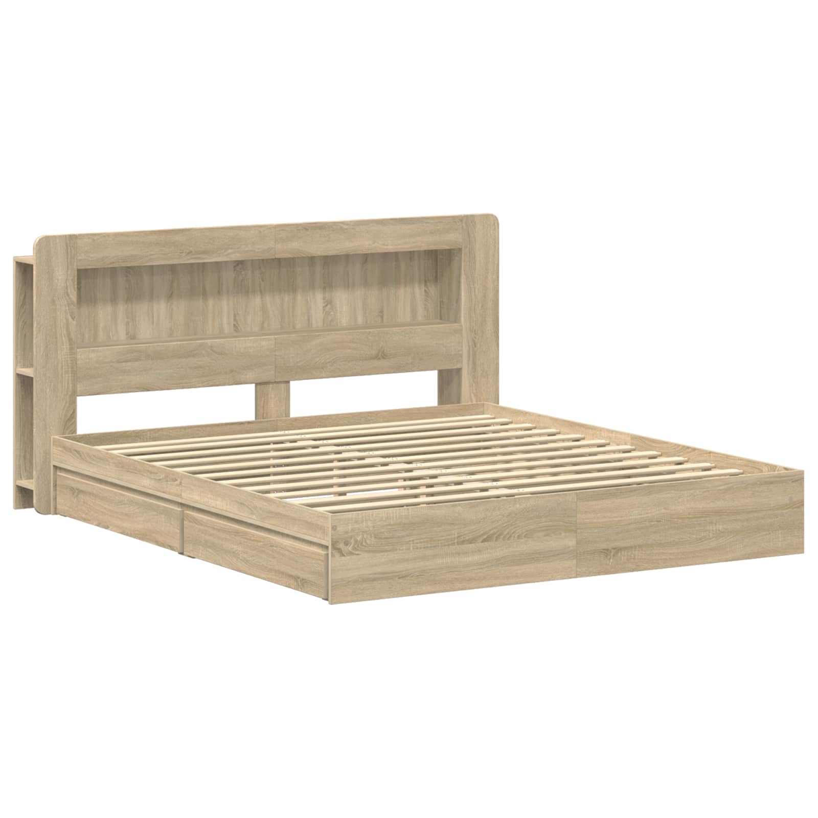 Bedframe met opslag Sonoma Eiken 180 x 200 cm Bewerkt hout