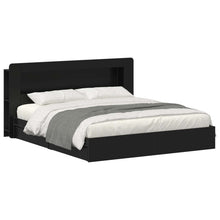 Bedframe met opslag met lade Zwart 200 x 200 cm Bewerkt hout