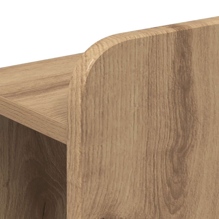 Bedframe met opslag Artisanaal eiken 80 x 200 cm Bewerkt hout