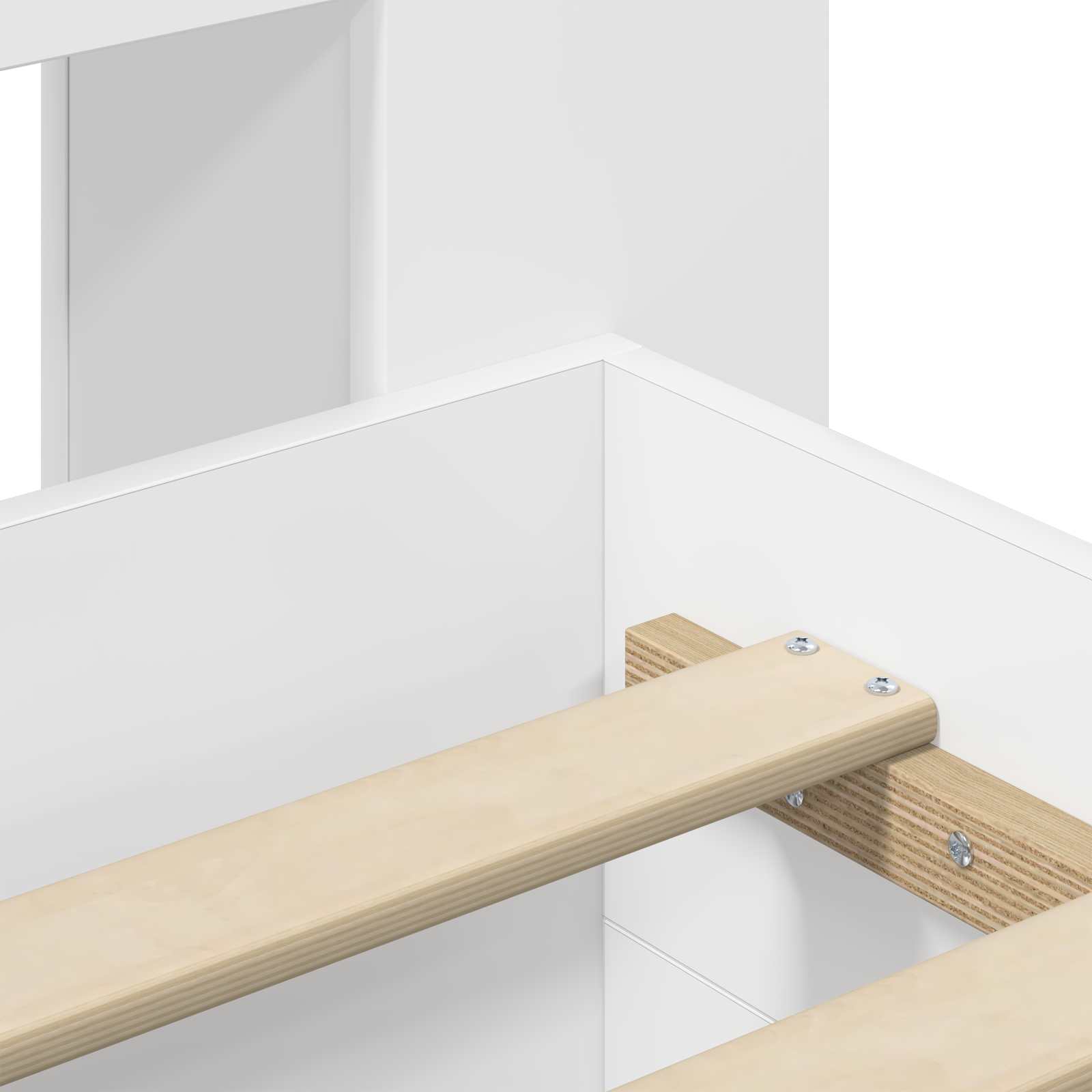 Bedframe met opslag met hoofdeinde Wit 80 x 200 cm Bewerkt hout
