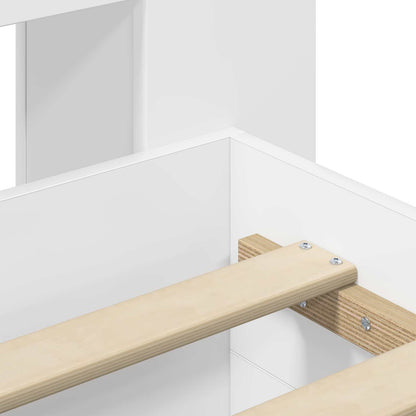 Bedframe met opslag met hoofdeinde Wit 80 x 200 cm Bewerkt hout